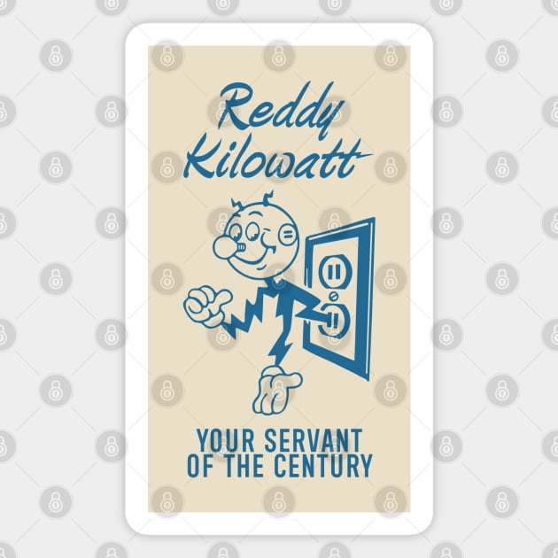 Reddy Kilowatt - Vintage Retrocolor Blue Magnet by Sayang Anak